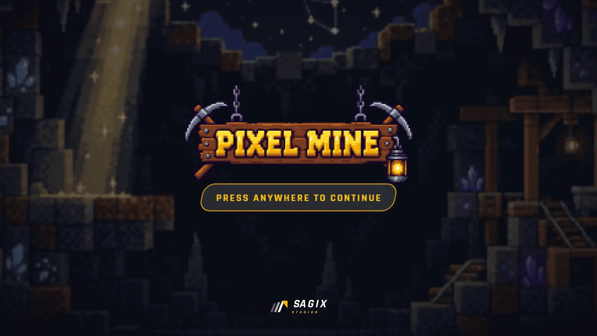 Pixel Mine slot intro screen