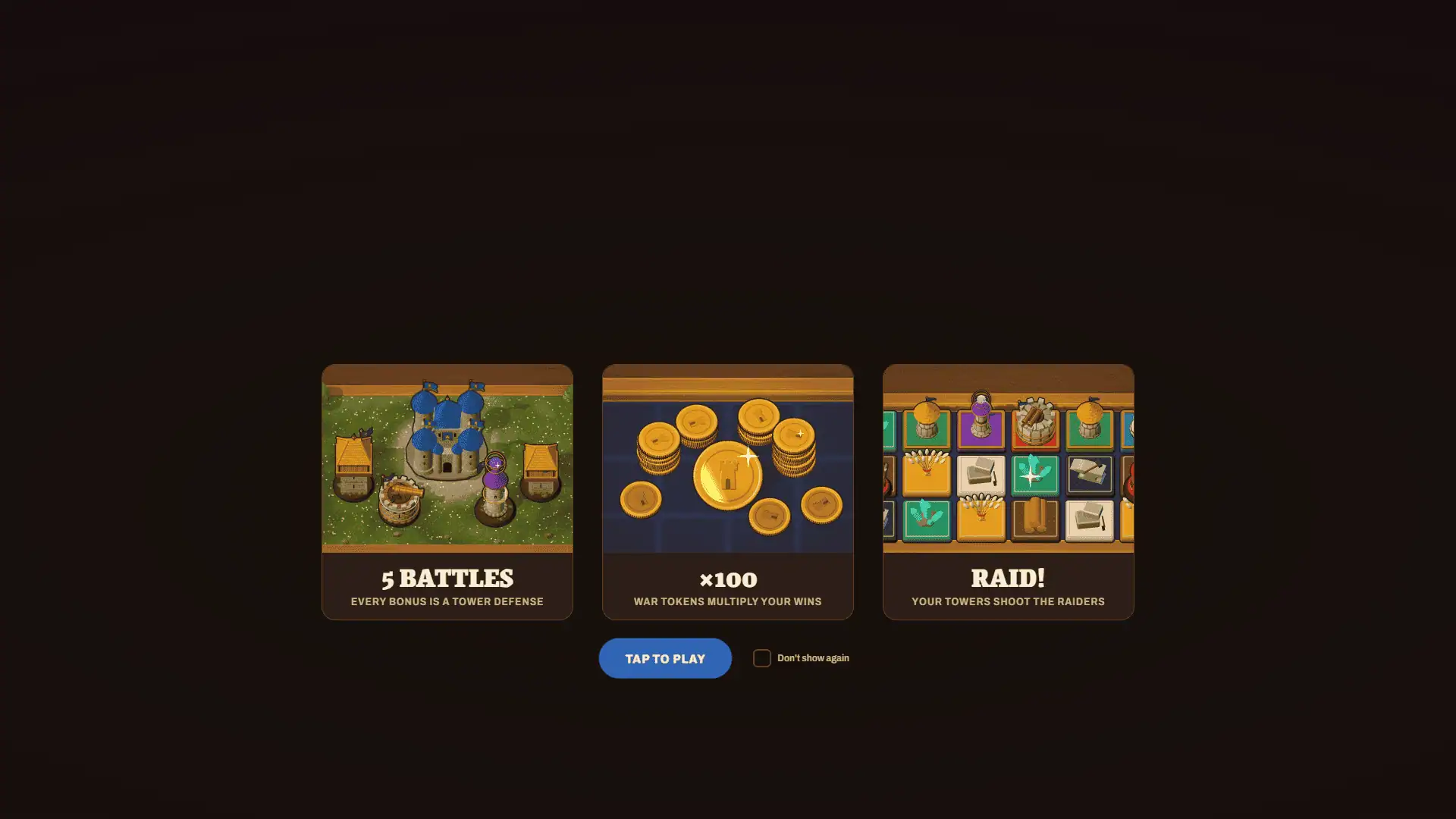 Siege Tower Defense slot intro screen
