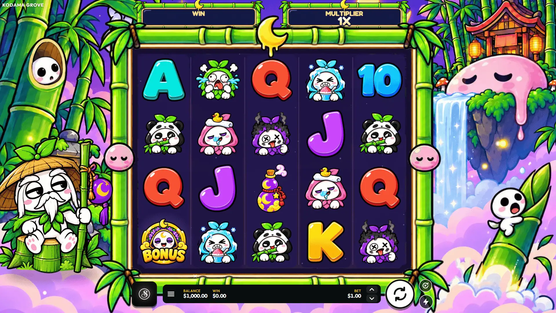 Kodama Grove slot gameplay reels