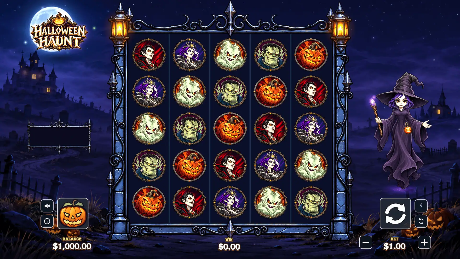 Halloween Haunt slot gameplay reels