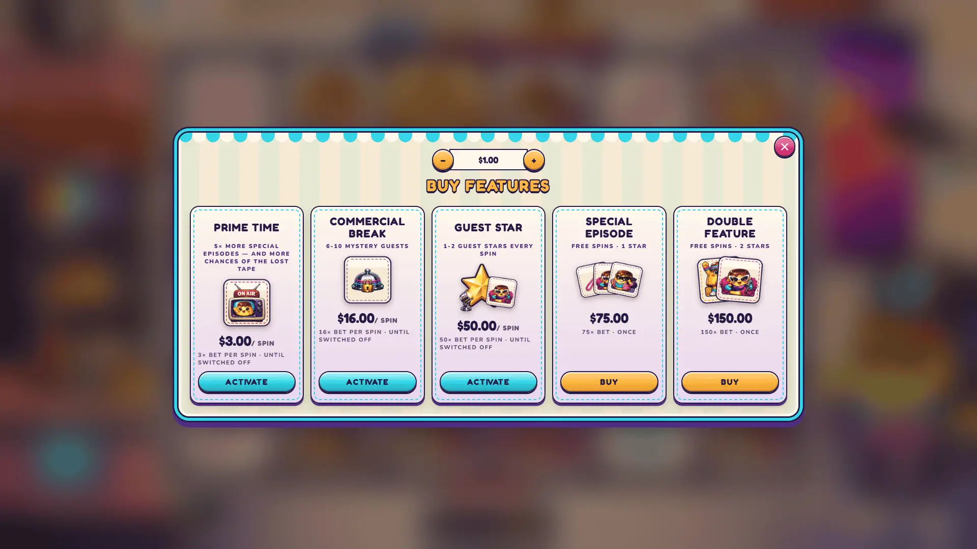 Only Flans bonus buy menu