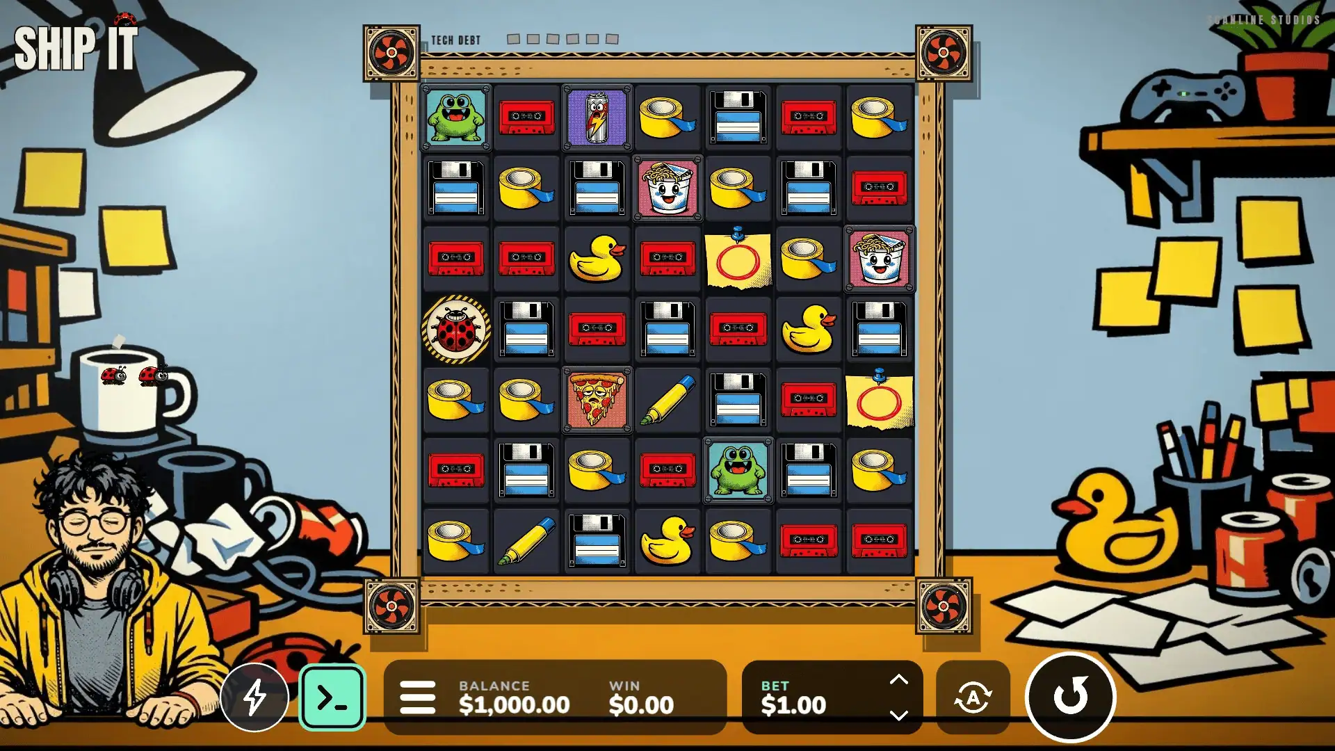 Ship It slot gameplay reels
