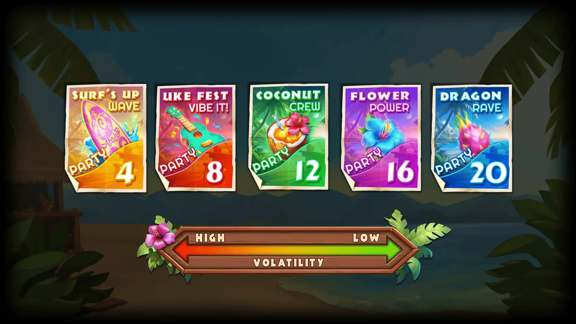 Tiki Takeover bonus buy menu