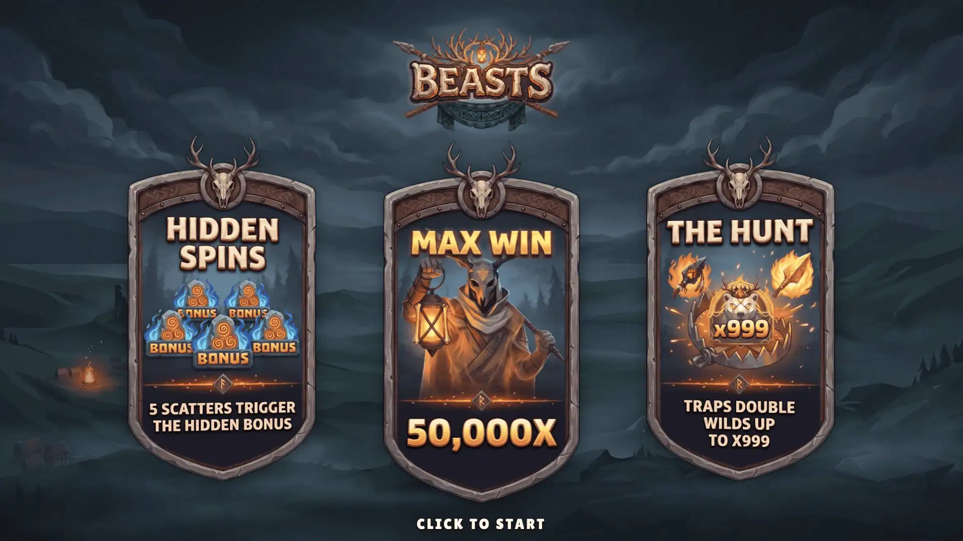 Beasts slot intro screen