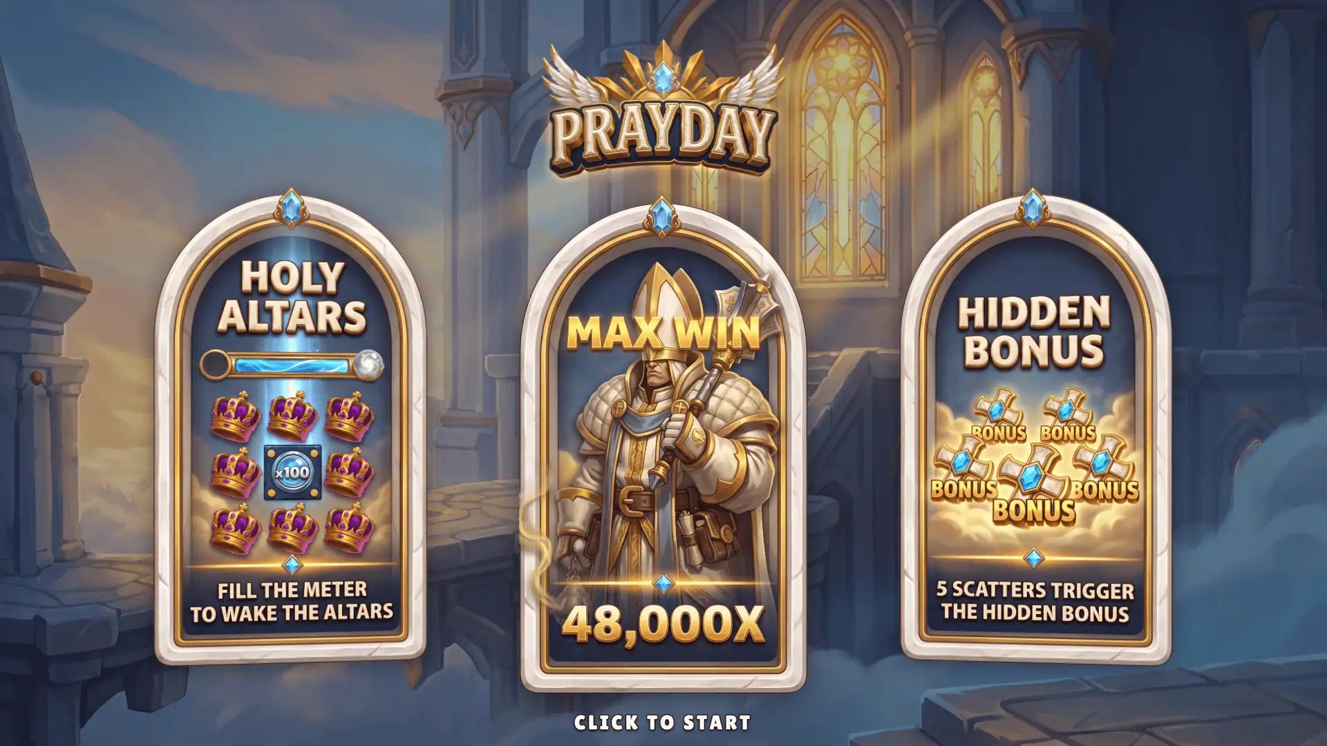 Prayday slot intro screen