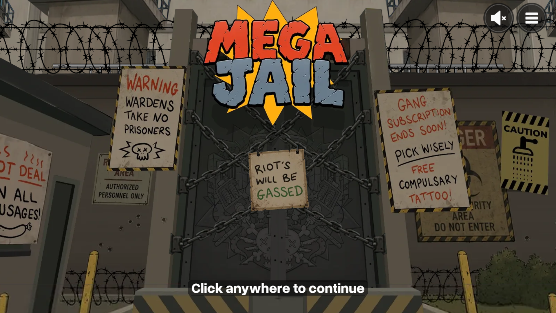 Mega Jail slot intro screen