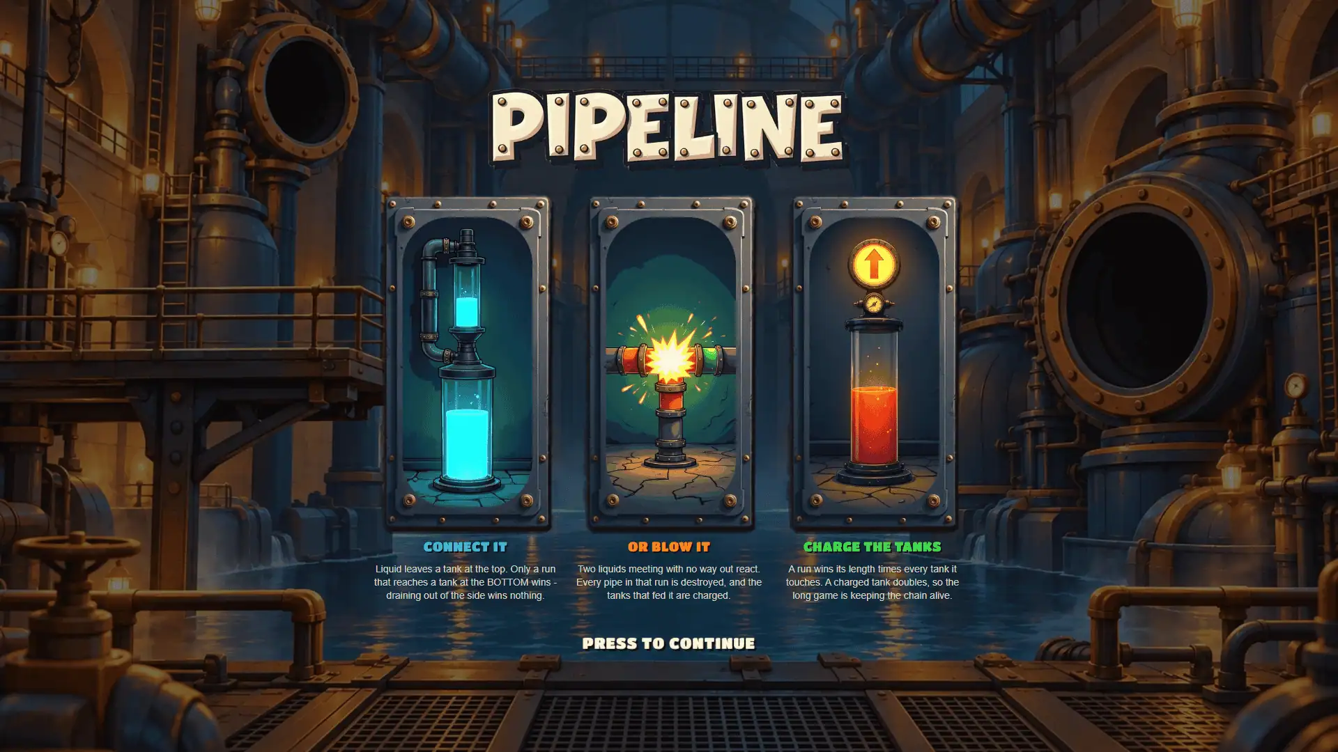 Pipeline slot intro screen