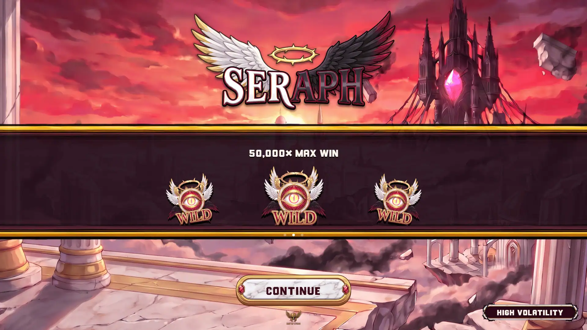 Seraph slot intro screen