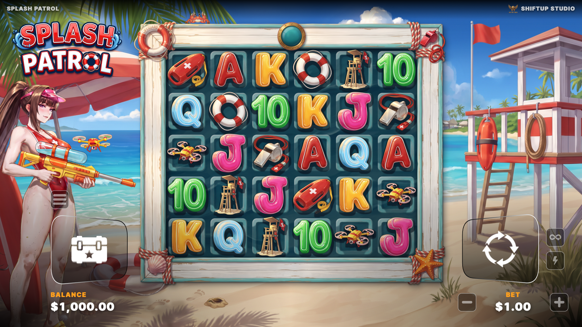 Splash Patrol slot gameplay grid