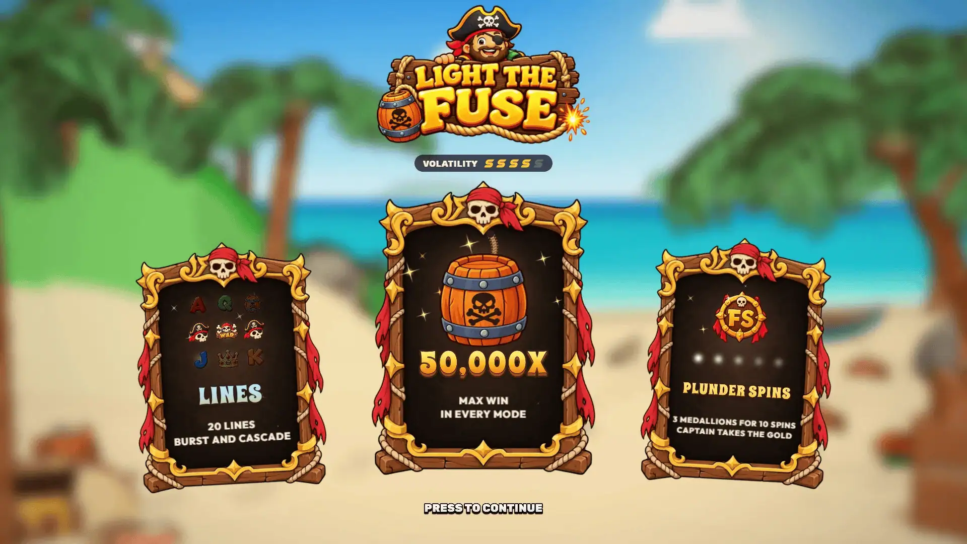 Light The Fuse slot intro screen