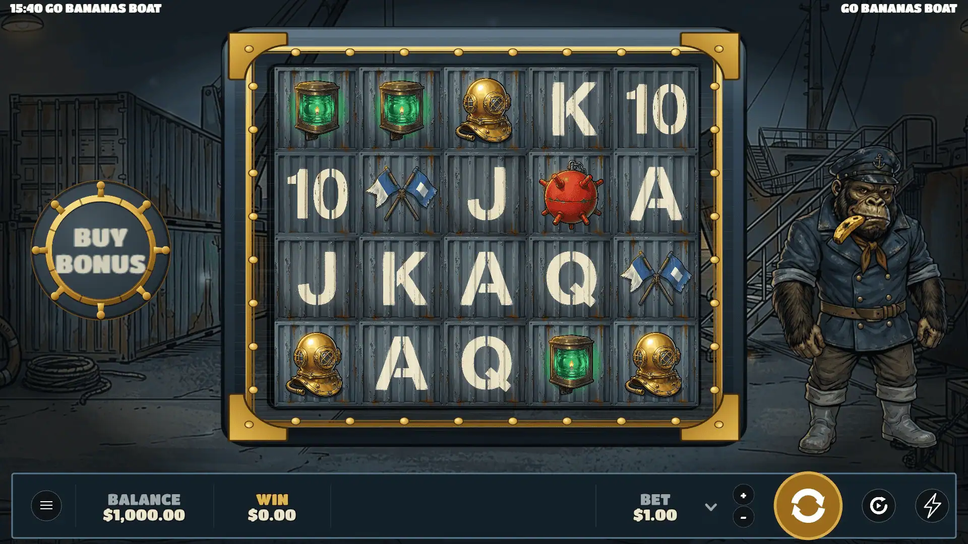 GoBananasBoat slot gameplay reels