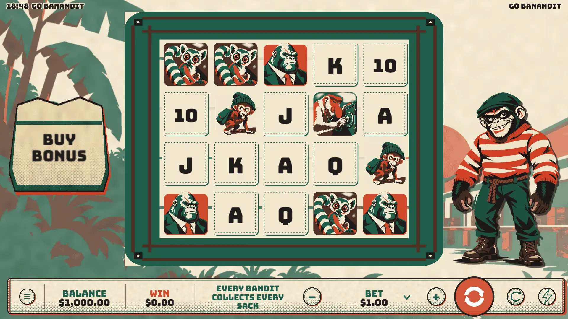 GoBanandit slot gameplay reels