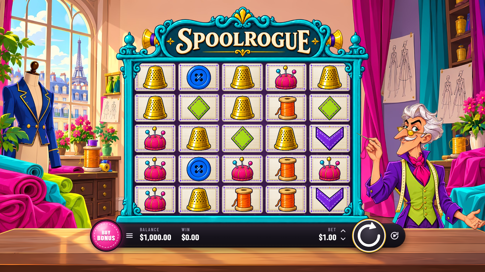 Spool Rogue slot gameplay reels