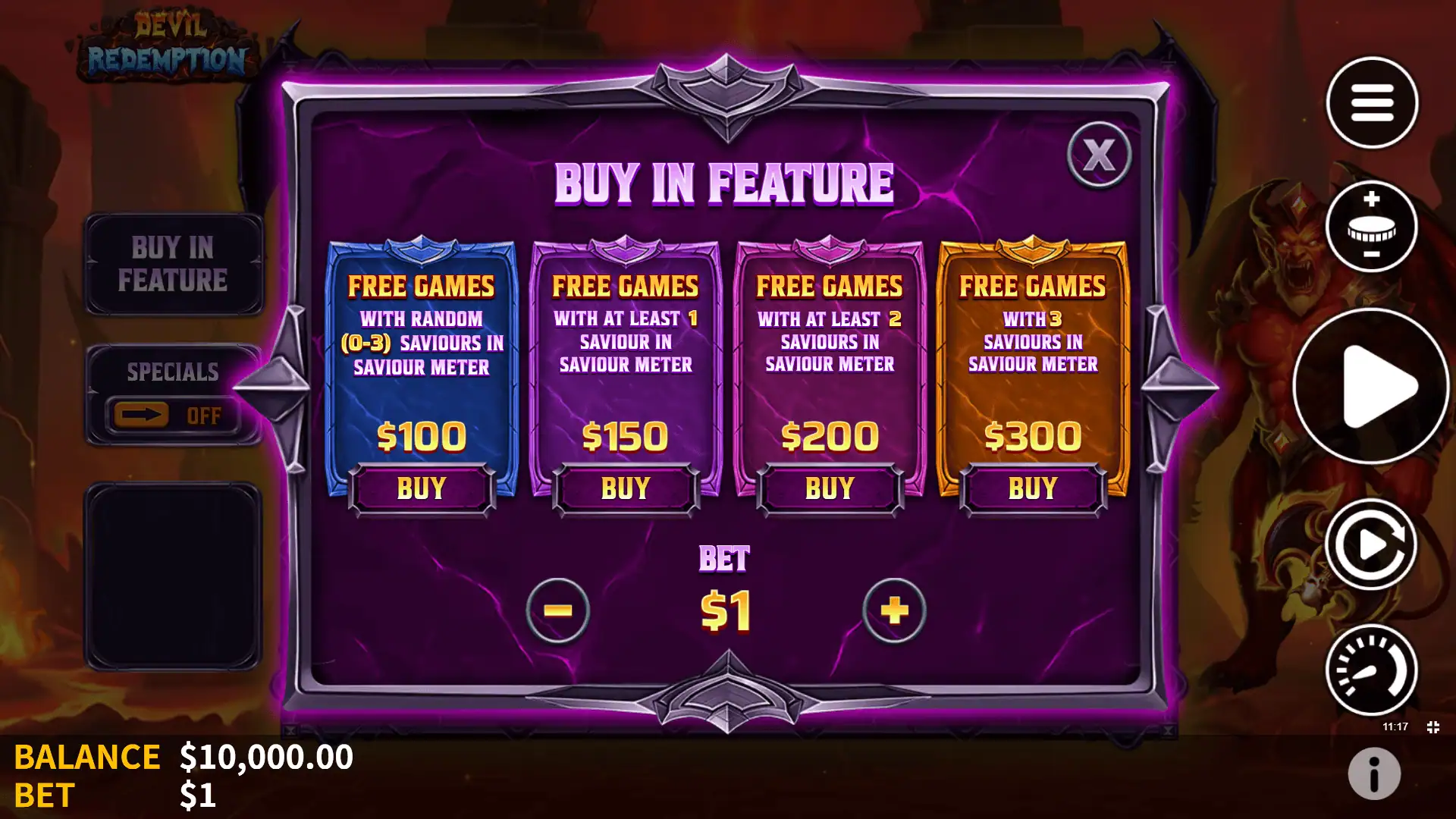 Devil Redemption bonus buy menu