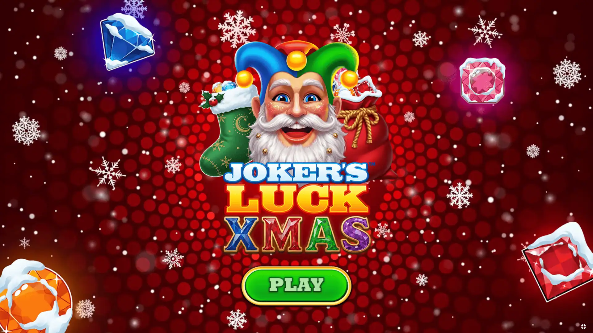 Joker&rsquo;s Luck Xmas slot intro screen