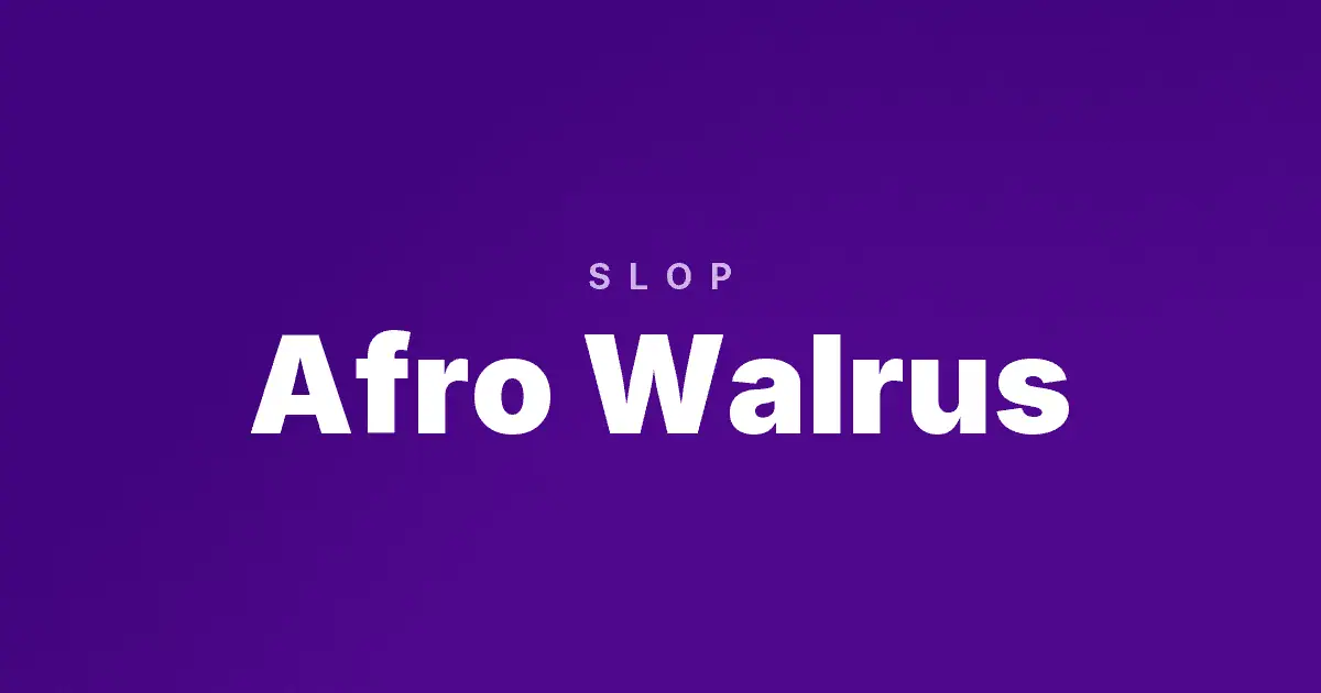 Afro Walrus slot cover image