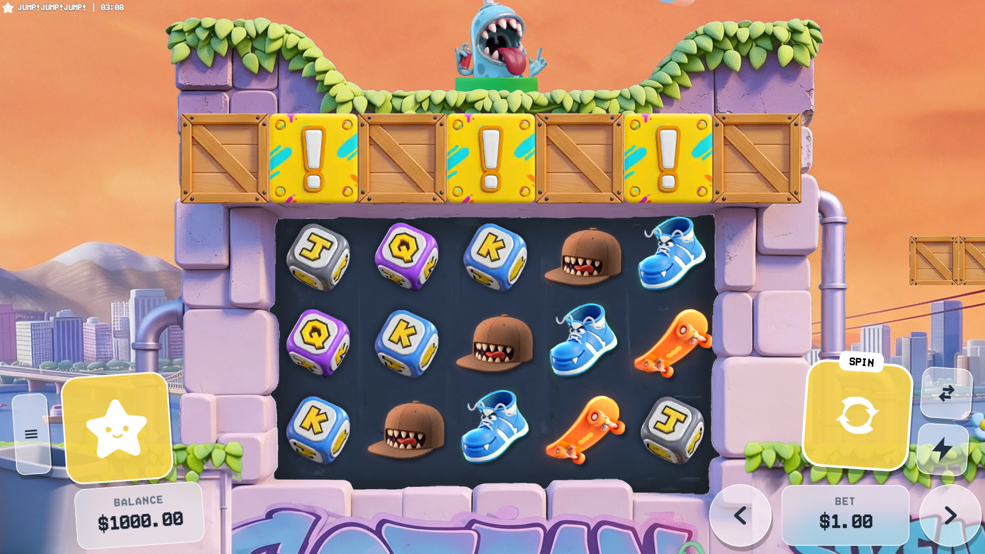 Jump!Jump!Jump! slot gameplay reels