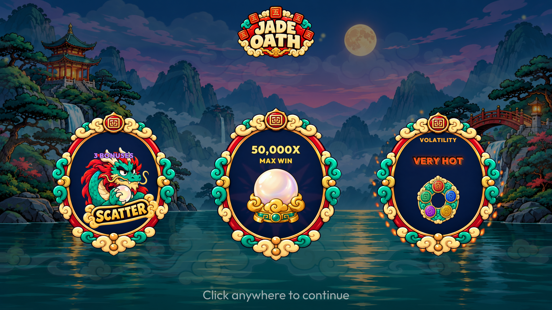 Jade Oath slot intro screen