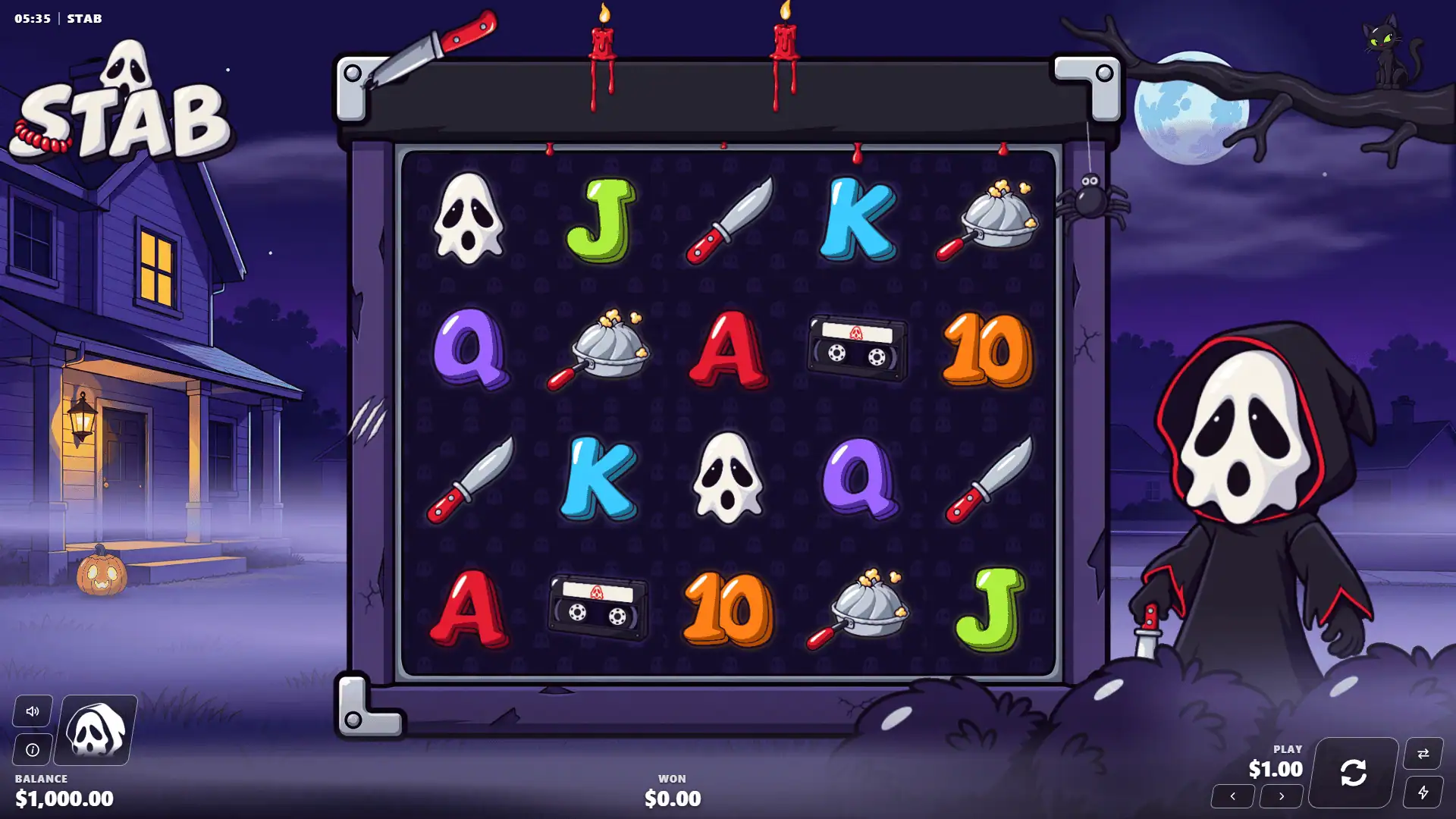 Stab slot gameplay reels