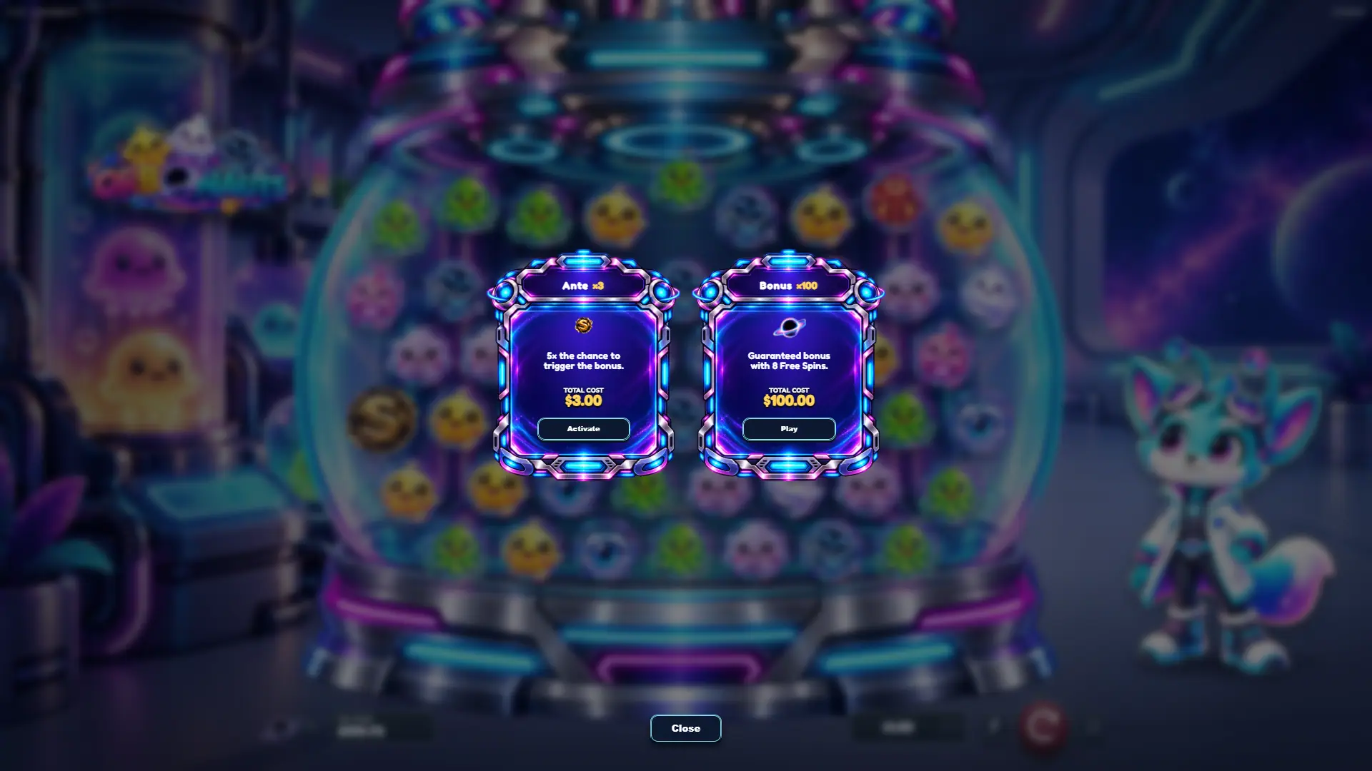 Orbonauts bonus buy menu