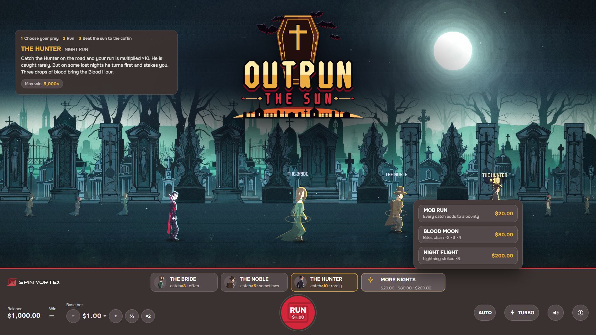 Outrun The Sun bonus buy menu