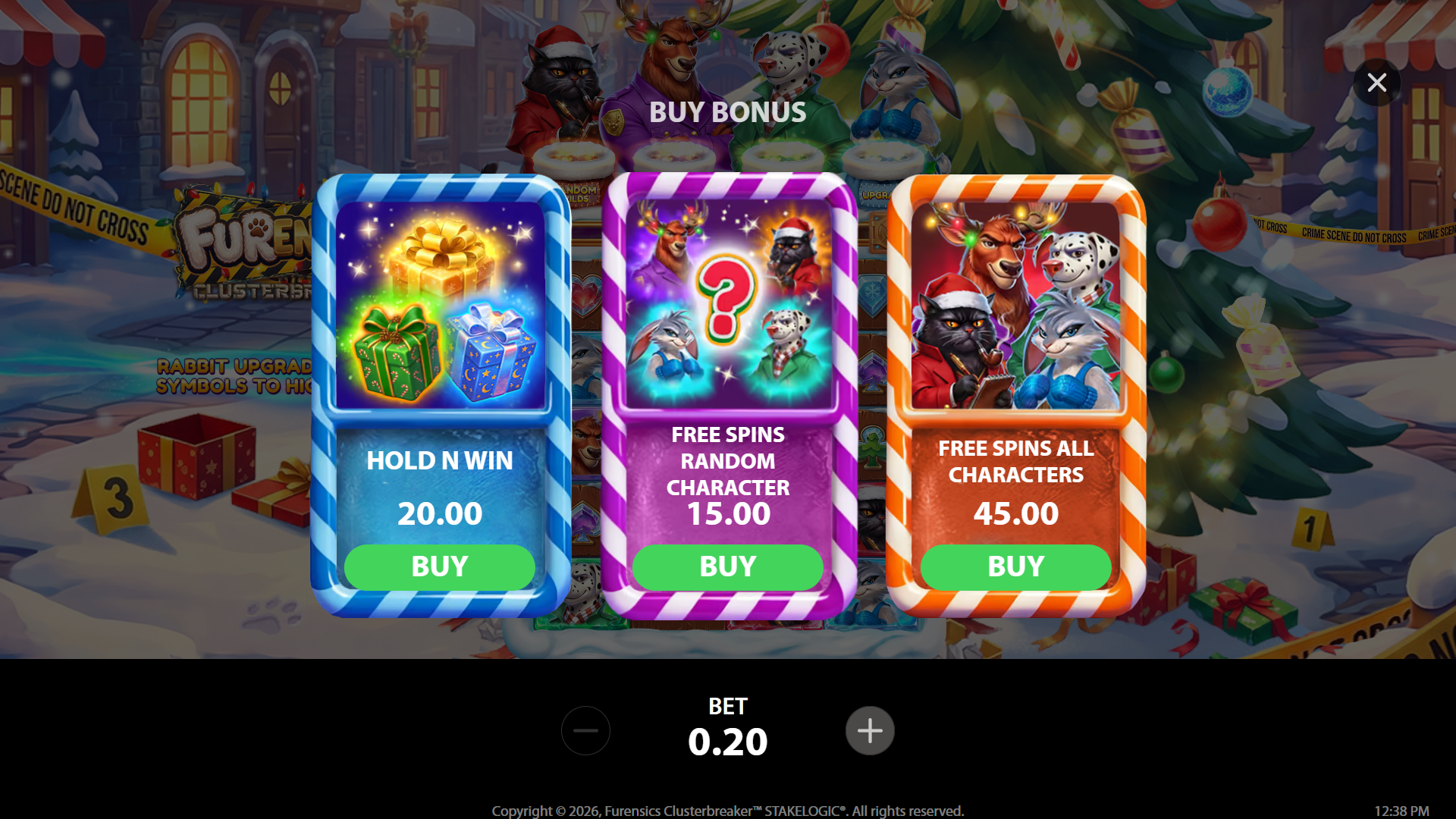 Furensics ClusterBreaker bonus buy menu
