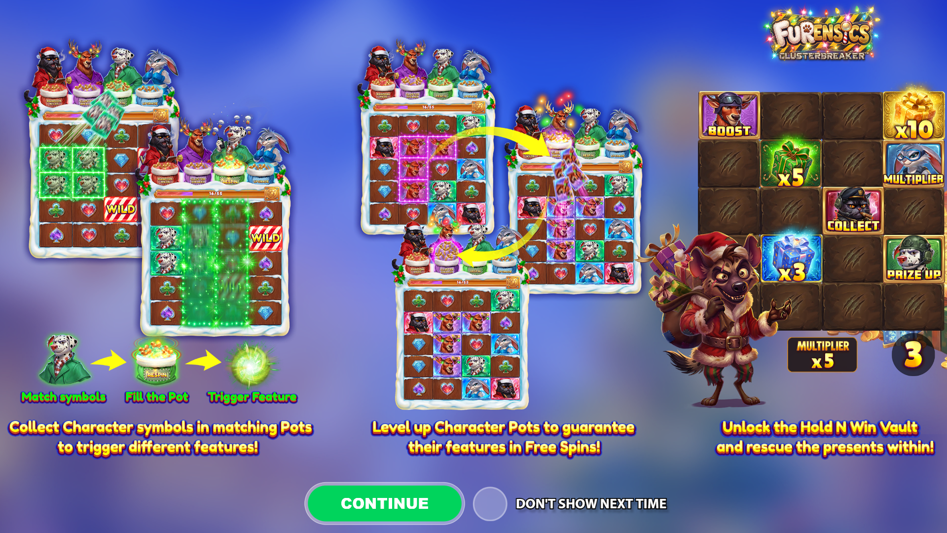 Furensics ClusterBreaker slot intro screen