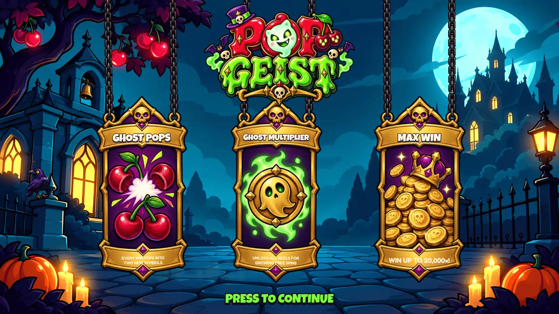 Pop Geist slot intro screen