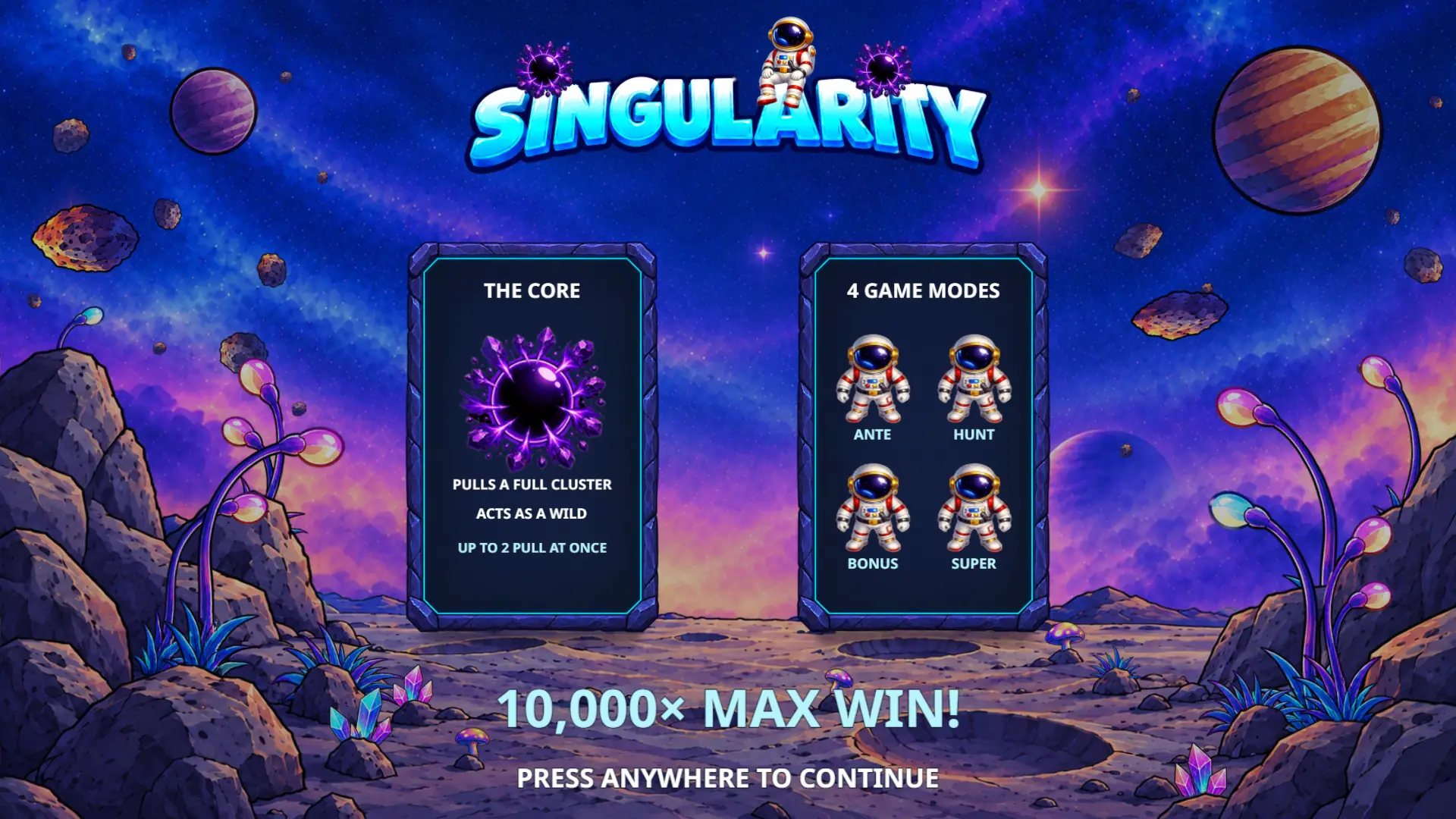 Singularity slot intro screen