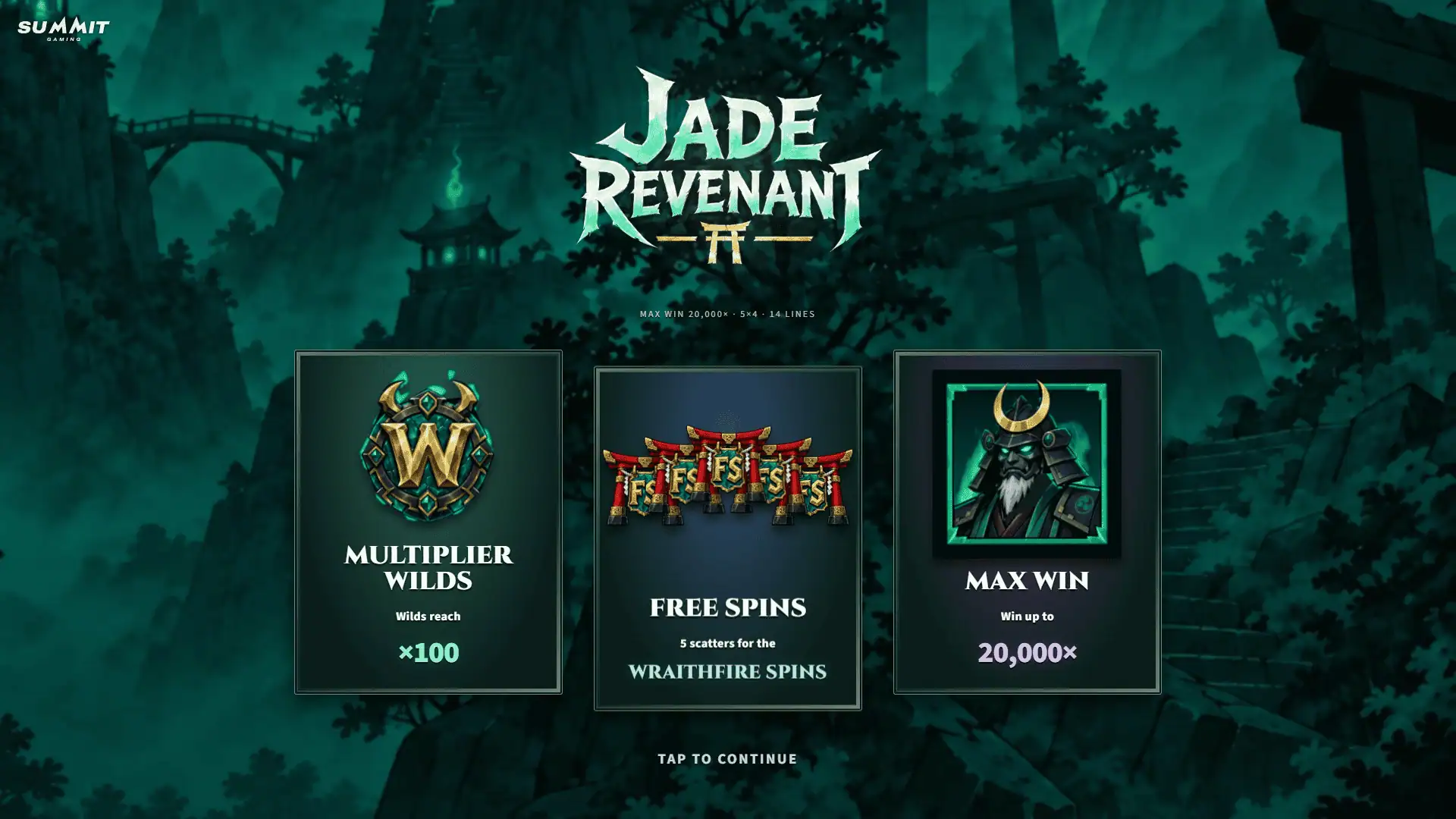 Jade Revenant slot intro screen