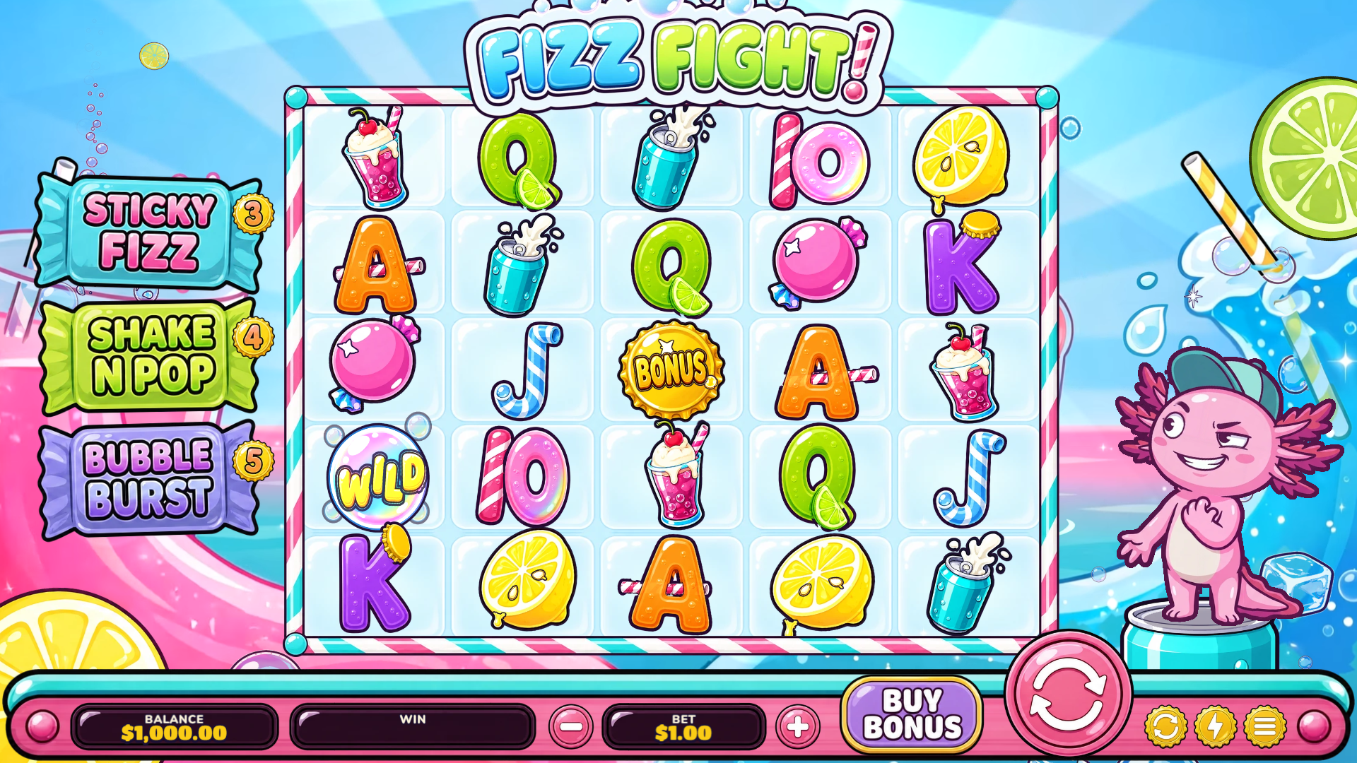 FIZZ FIGHT slot gameplay reels