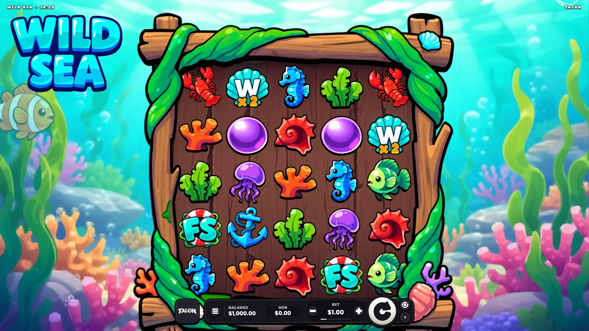 Wild Sea slot gameplay reels
