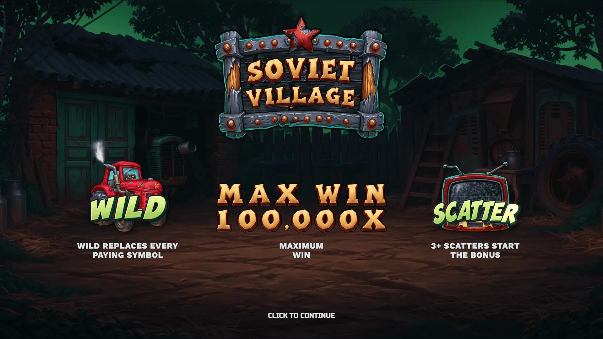 Soviet Village slot intro screen