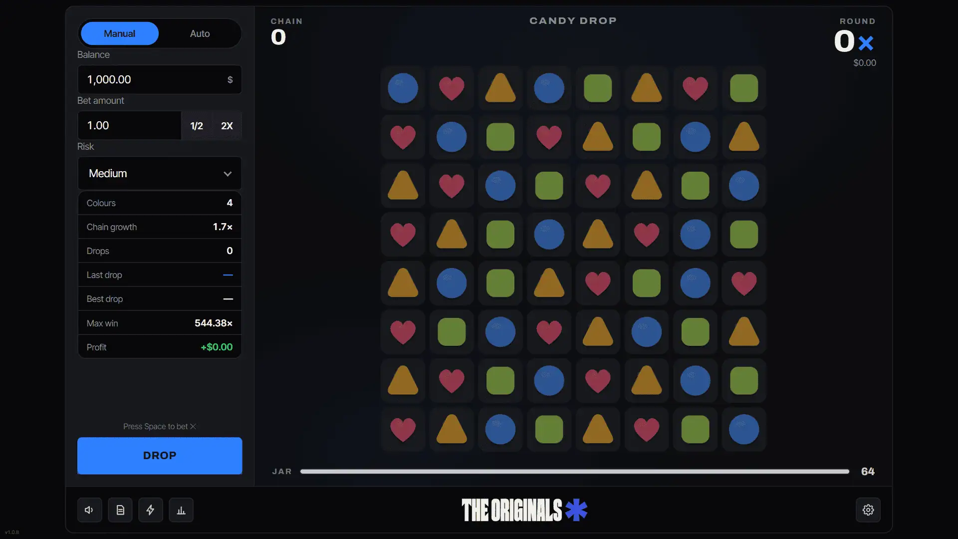 Candy Drop slot gameplay reels