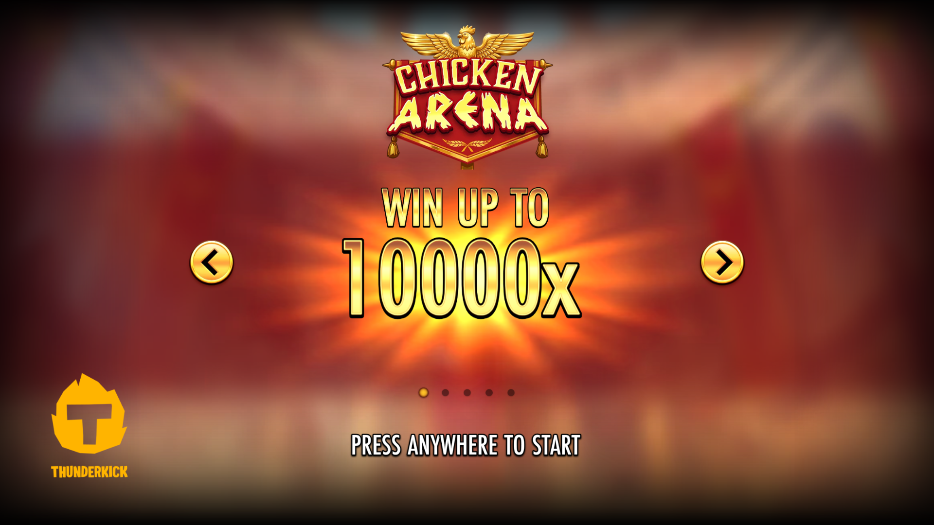 Chicken Arena slot intro screen