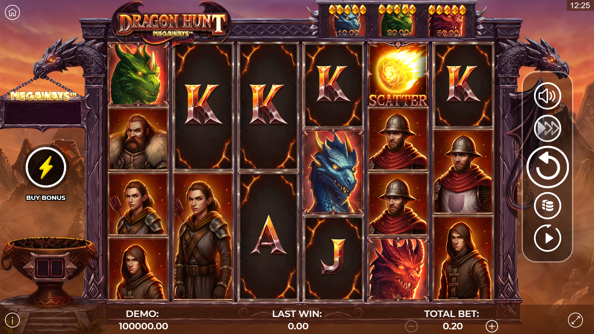 Dragon Hunt Megaways slot gameplay reels