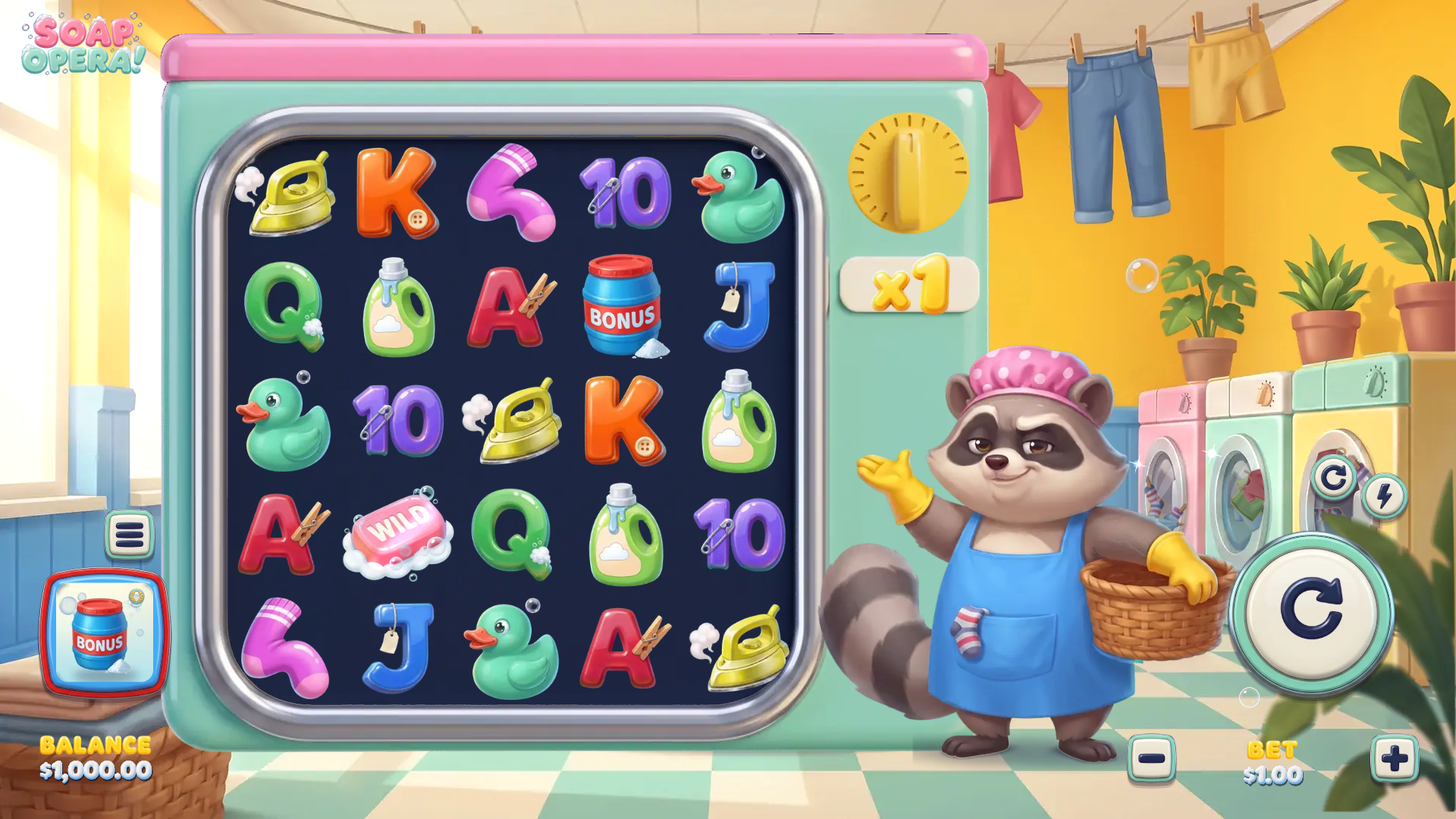 Soap Opera slot gameplay reels