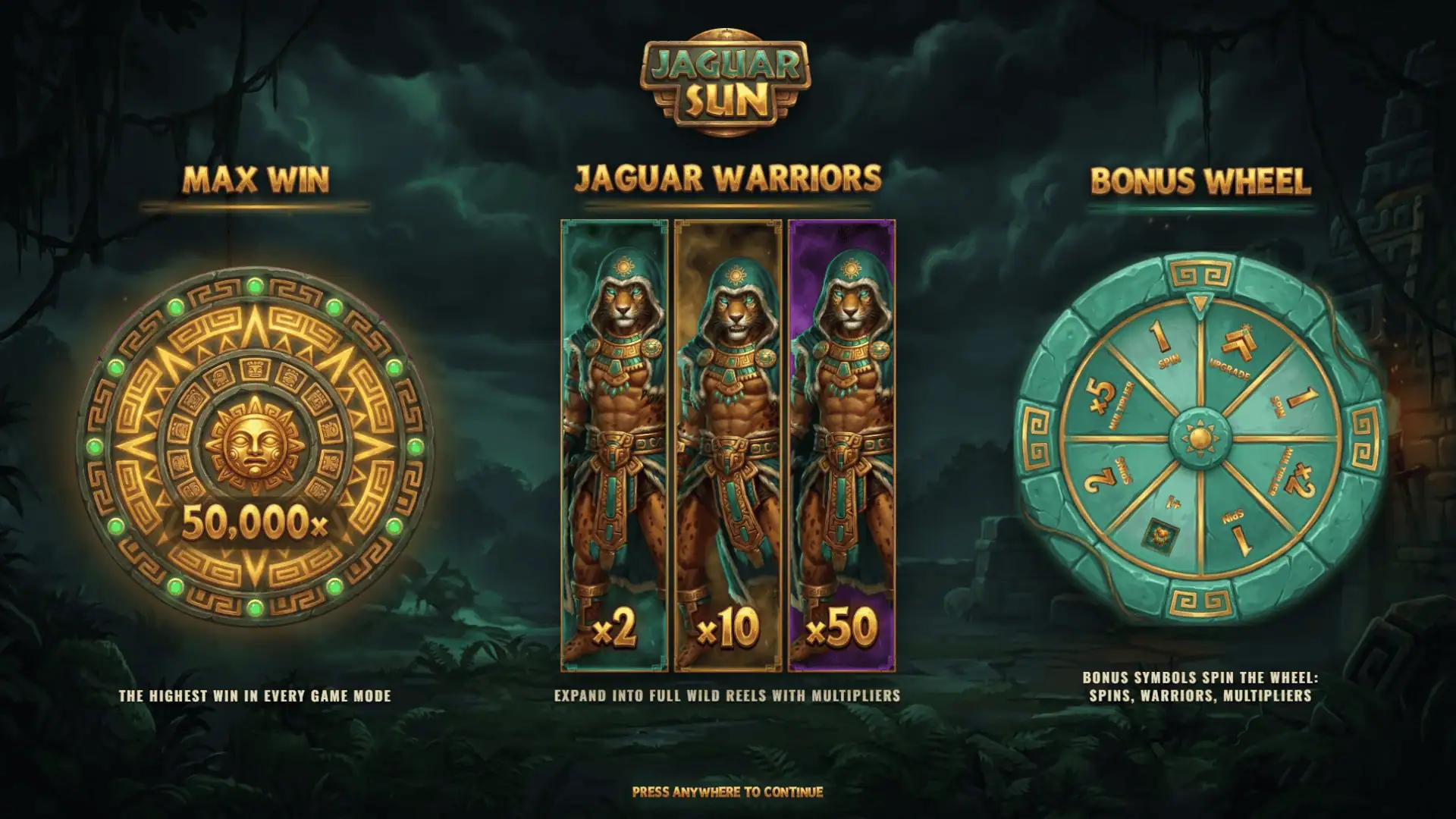 Jaguar Sun slot intro screen