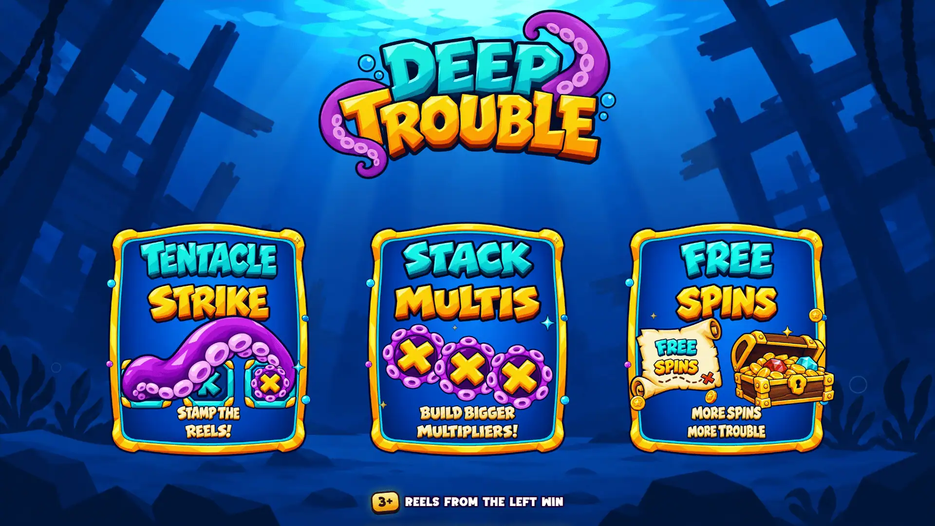 Deep Trouble slot intro screen
