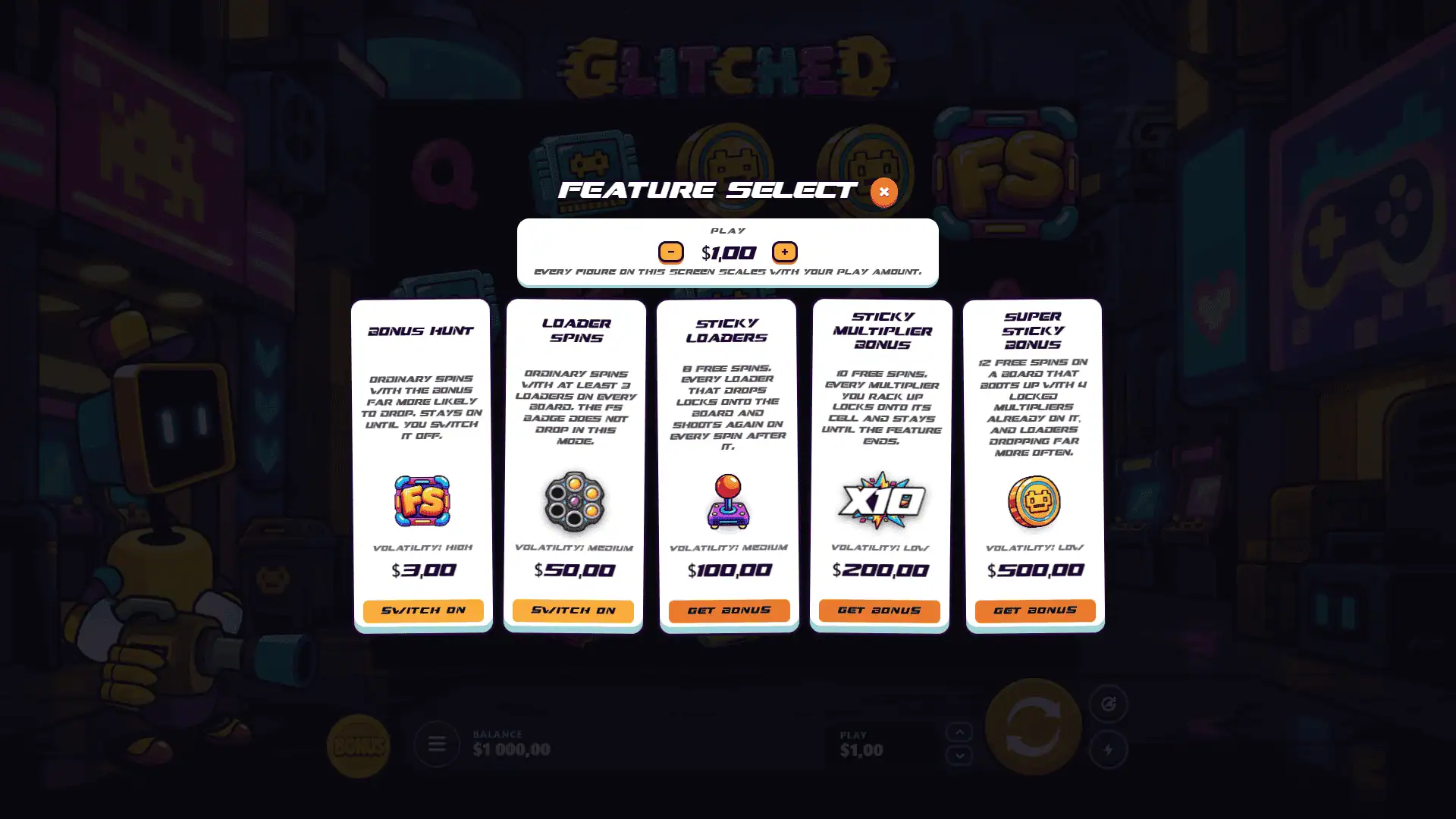 Glitched bonus buy menu