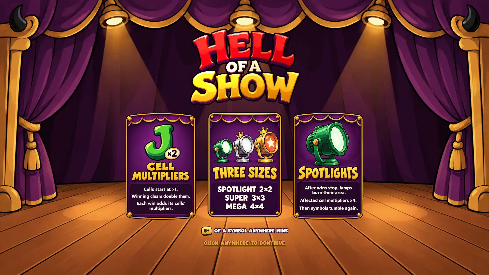 Hell of a Show slot intro screen