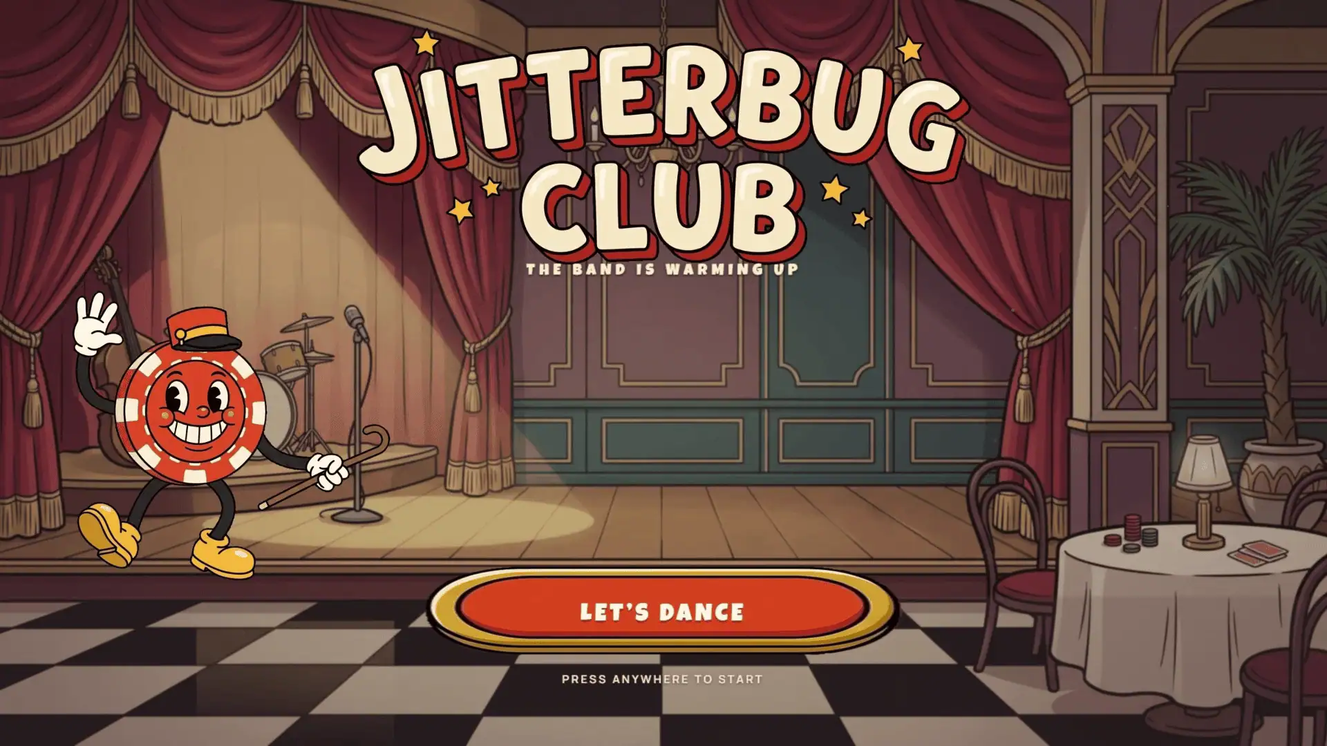 Jitterbug Club slot intro screen