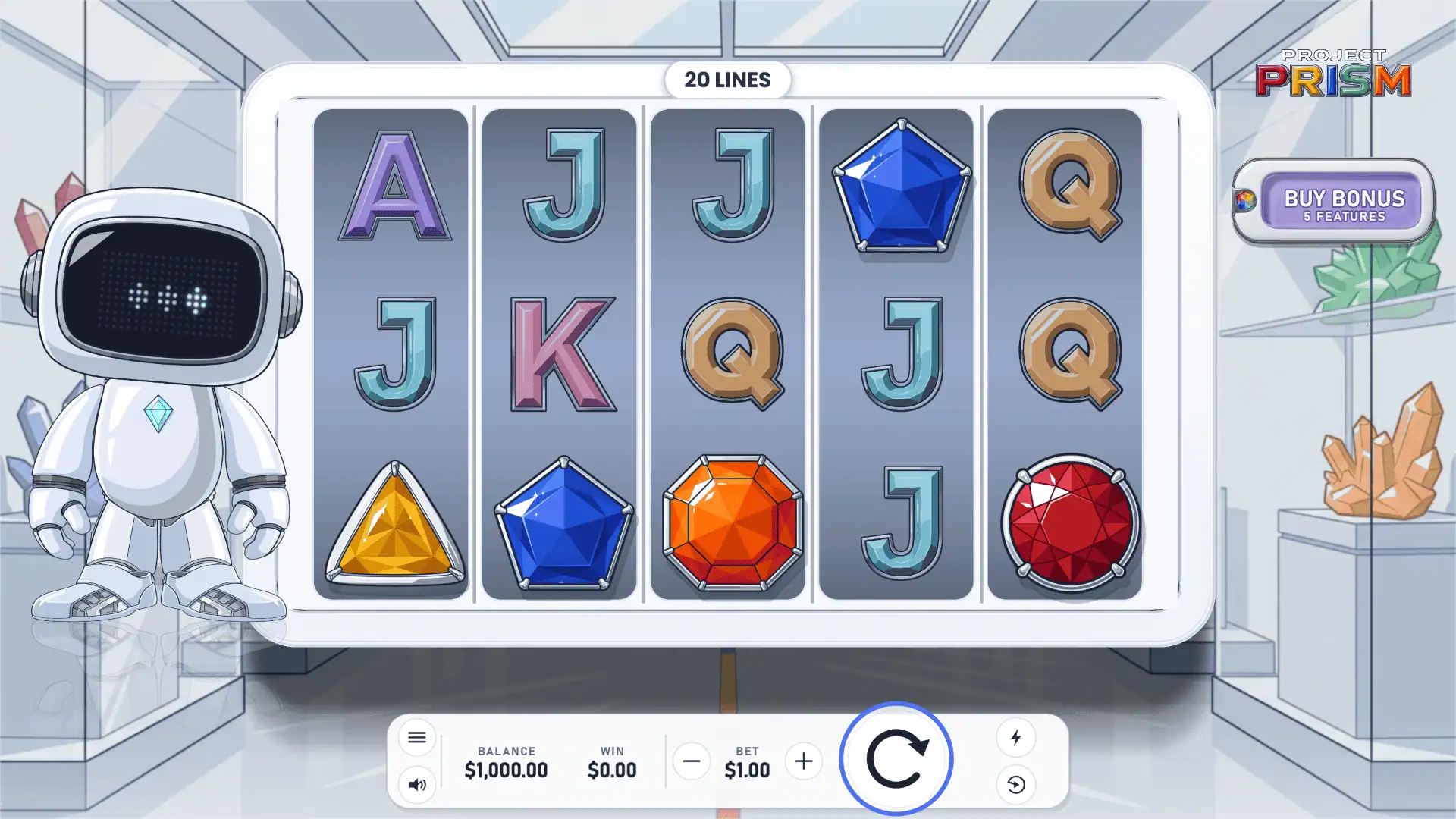 Project Prism slot gameplay reels