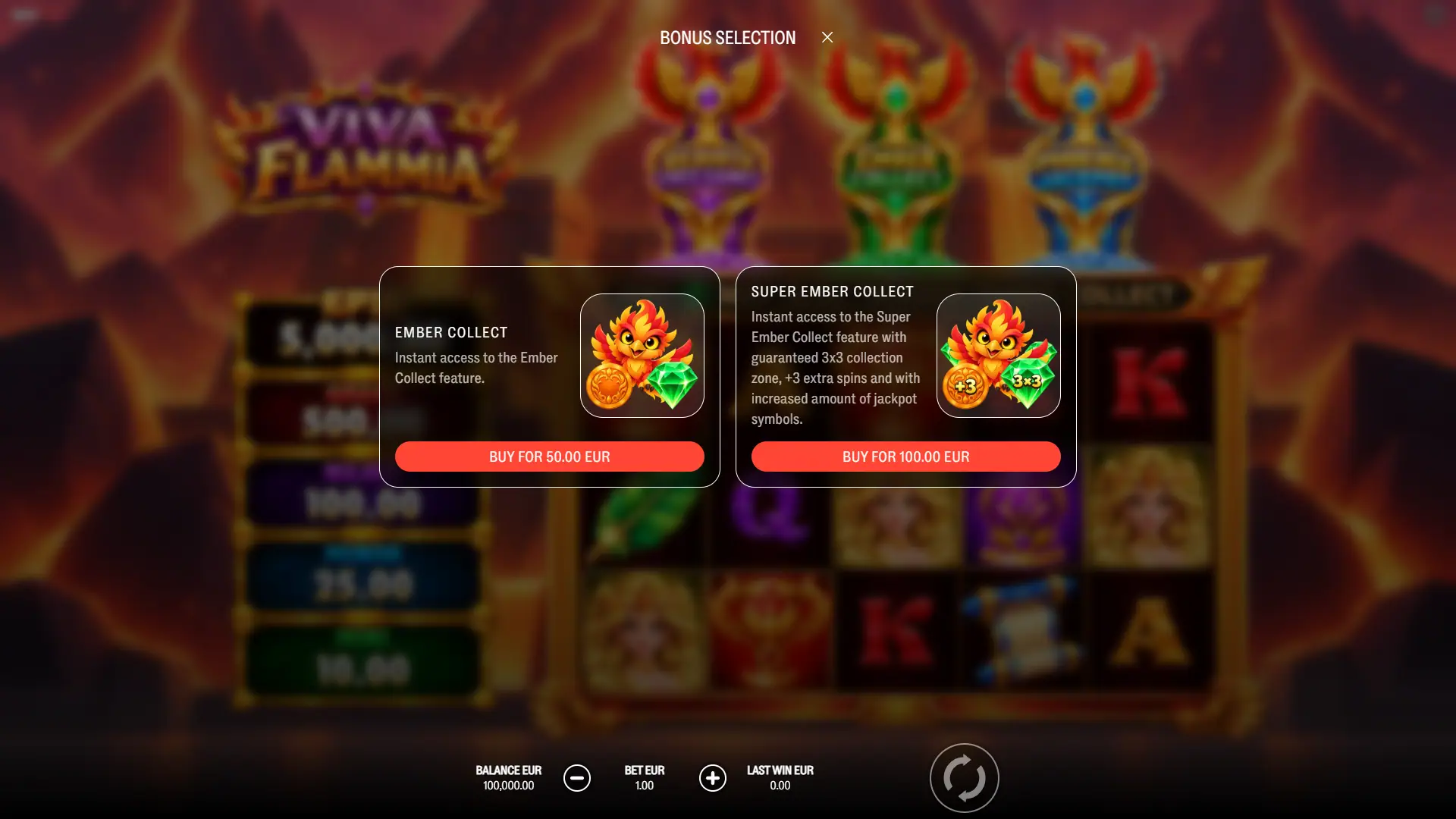 Viva Flammia bonus buy menu