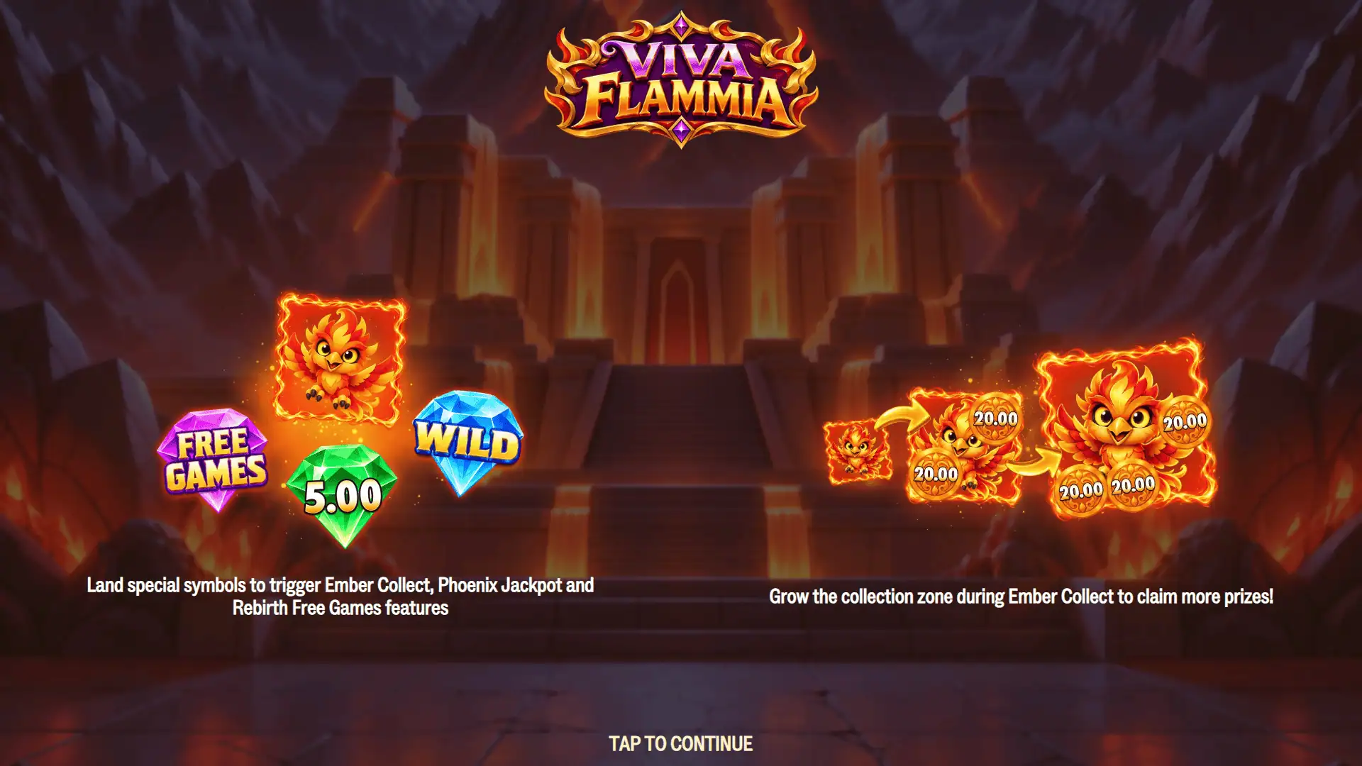 Viva Flammia slot intro screen