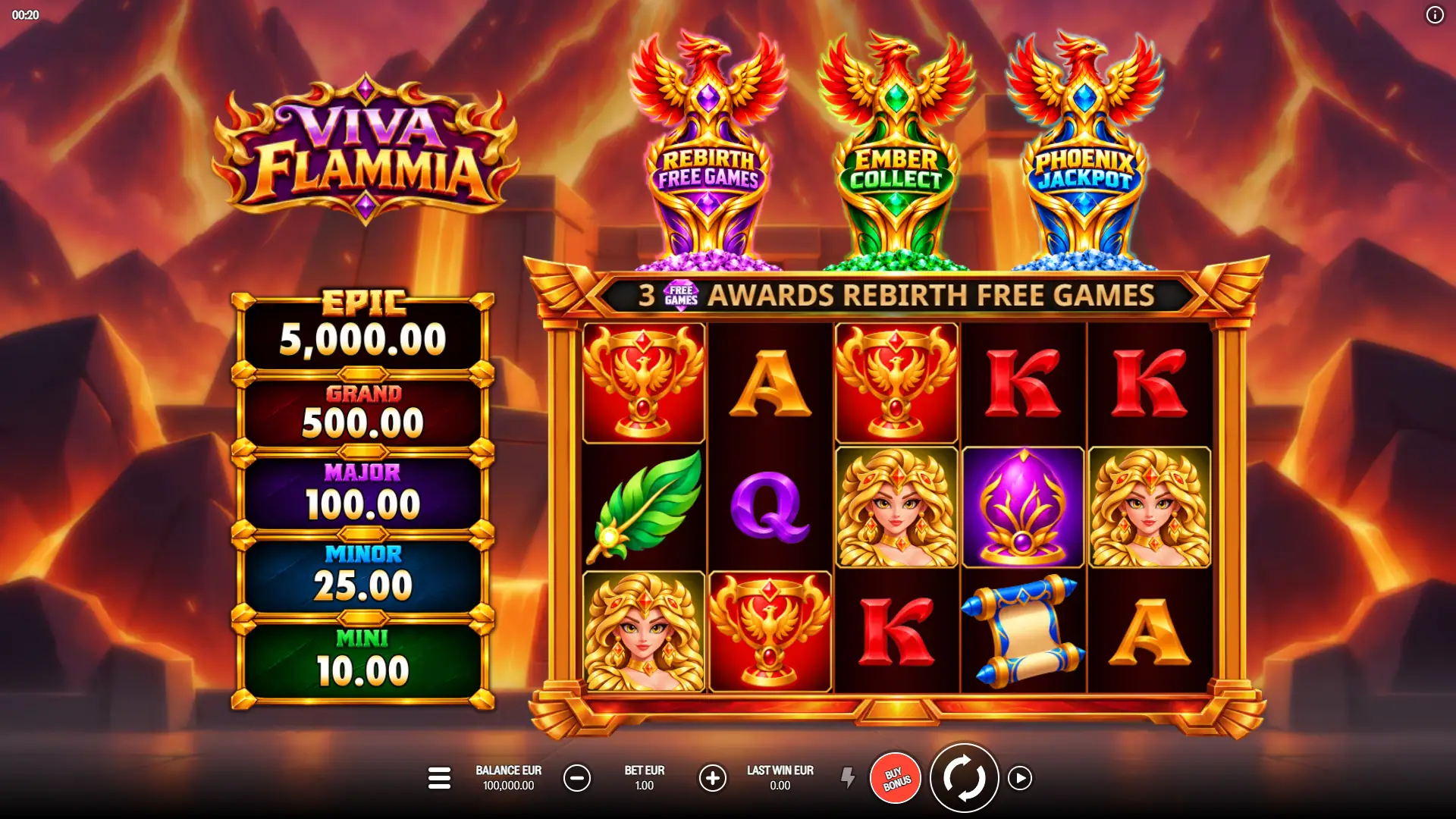 Viva Flammia slot gameplay reels