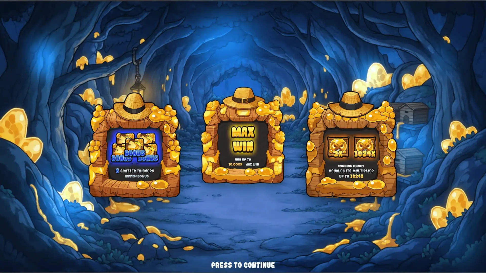 Hive Wizard slot intro screen