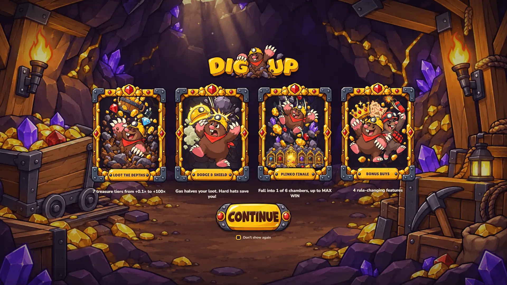 Dig Up slot intro screen