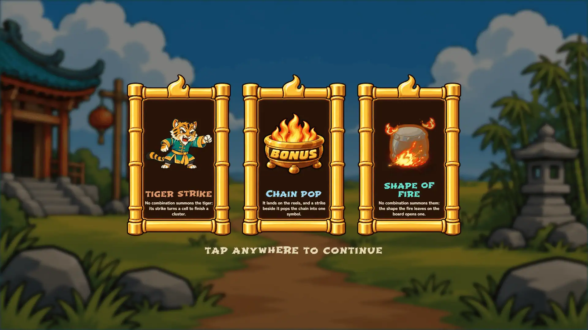Fire Tiger slot intro screen
