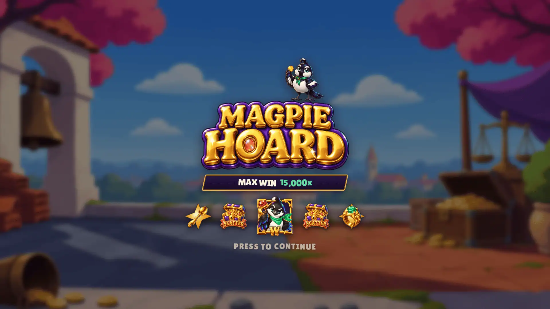 Magpie Hoard slot intro screen